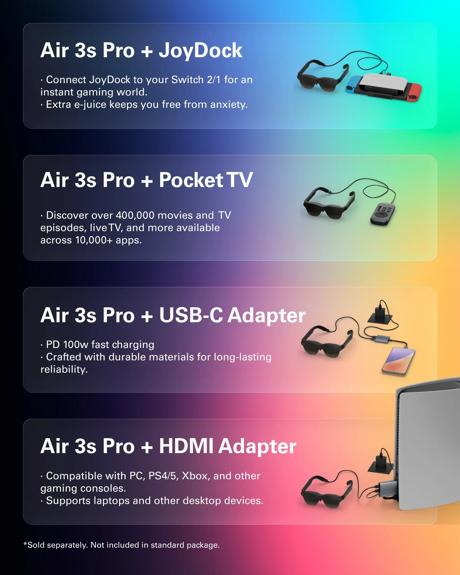 Air 3s Pro AR Glasses : Ultimate 201" Display with 1200nits for Pro Entertainment - Image 11
