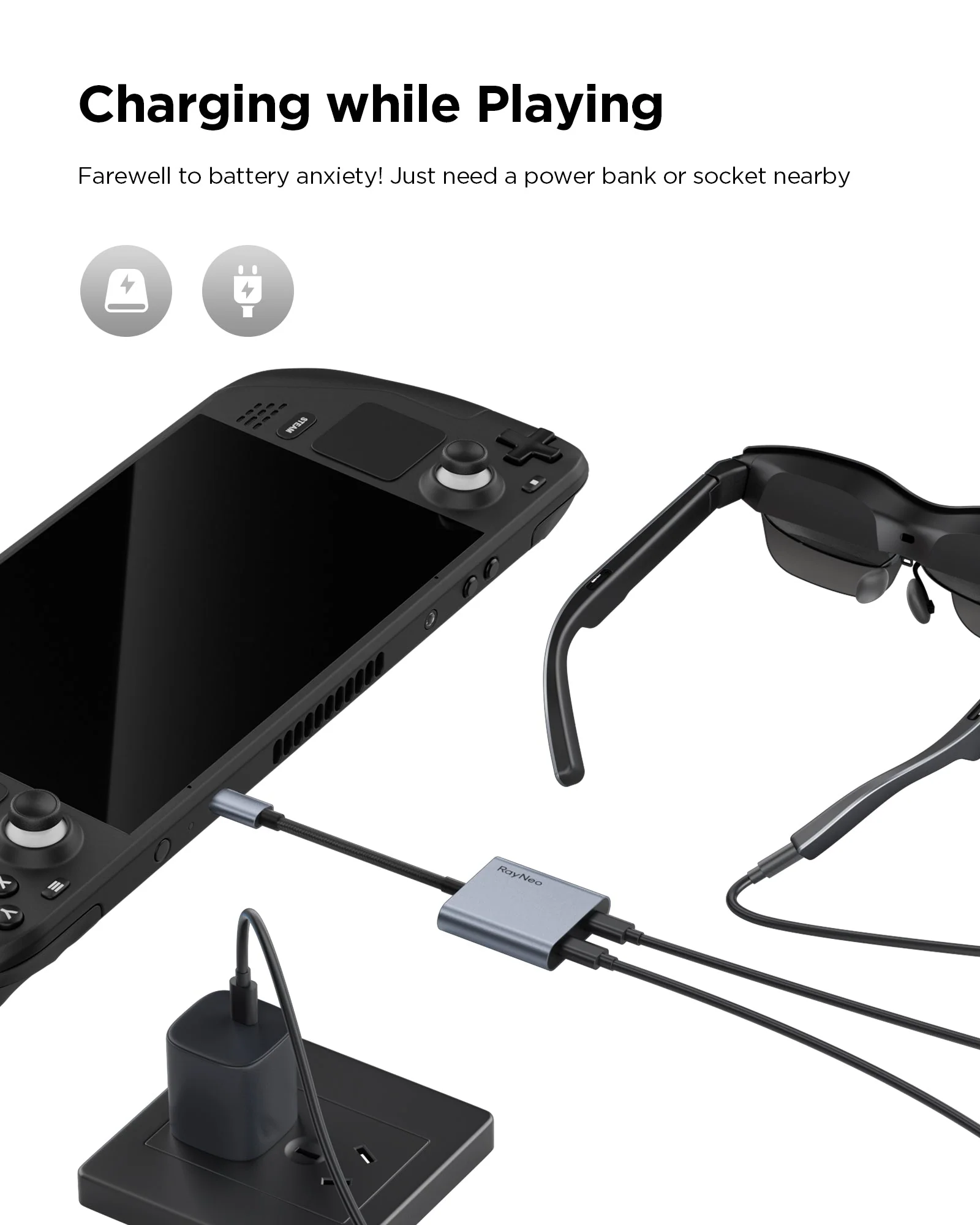 RayNeo USB-C to Glasses Charging Adapter - Image 3